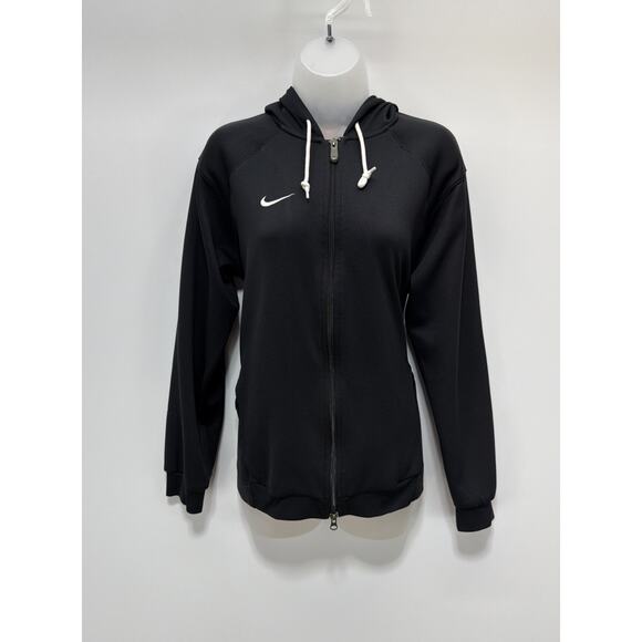 Nike Team Women's L Fit Dry Full-Zip Black Training Hoodie Jacket - Picture 1 of 6
